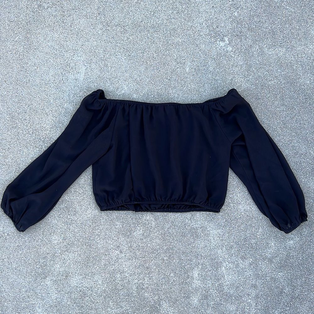 Show Me Your Mumu Lima Scrunch Top Black Size M - Picture 6 of 6